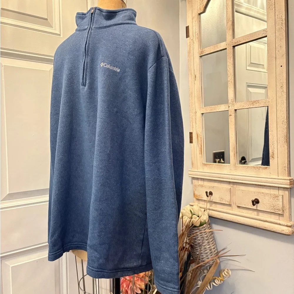 Columbia Men’s Blue Zip-Up Sweater‎ Size 2X BaseLayer